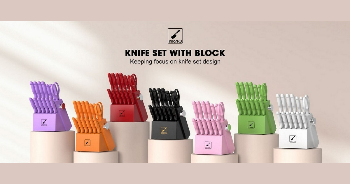 Imarku kitchen knife block in color