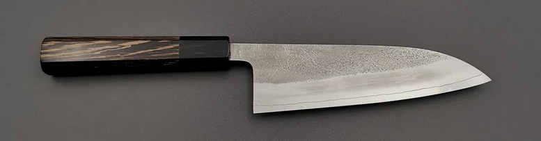 a Japanese Santoku knife made in Japan